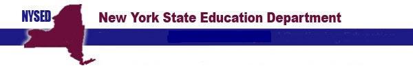 EMSC Banner for Content Pages. The banner reads, "New York State Education Department 