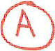 Letter A in a circle